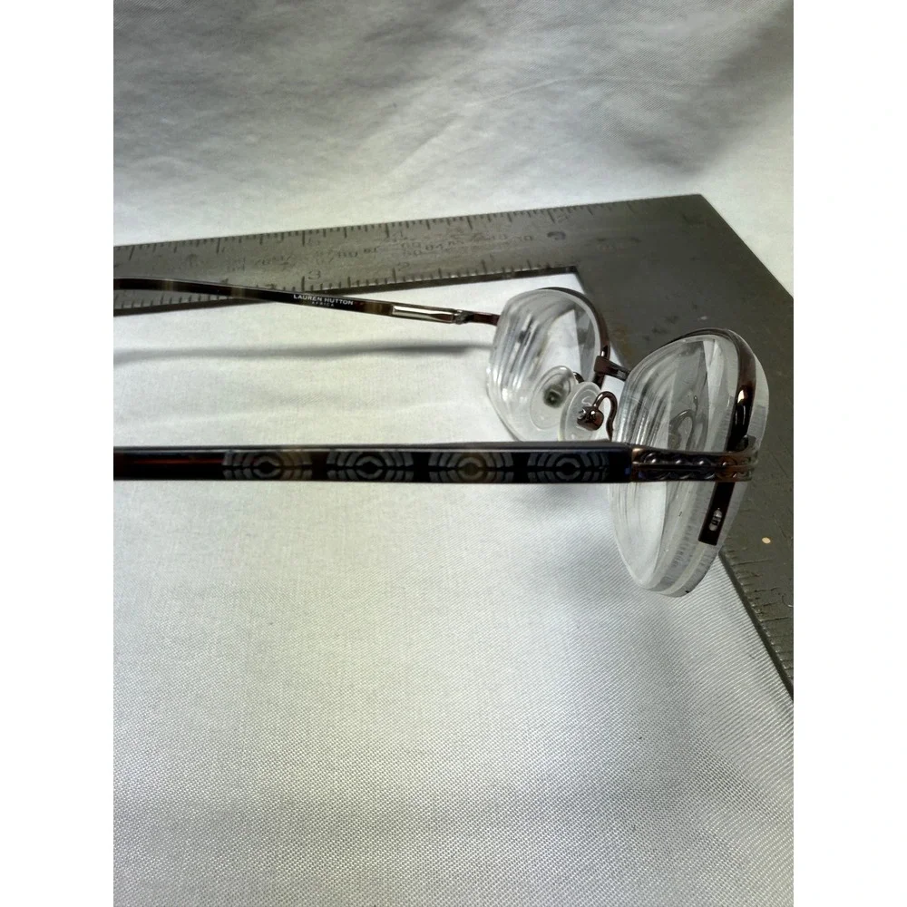 Lauren Hutton Africa Eyeglasses‎ L321 Brown Semi-Rimless Frames 53-18-135